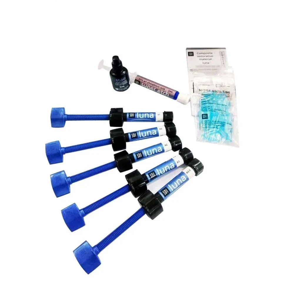 Dental SDI LUNA Nano Hybrid & Micro Filler 5 Composite+Stae Bond+Etch 2ml Kit