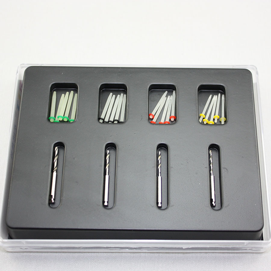 1 Box Dental Fiber Set 20 pcs Fiber Post & 4 Drills Dentist Product