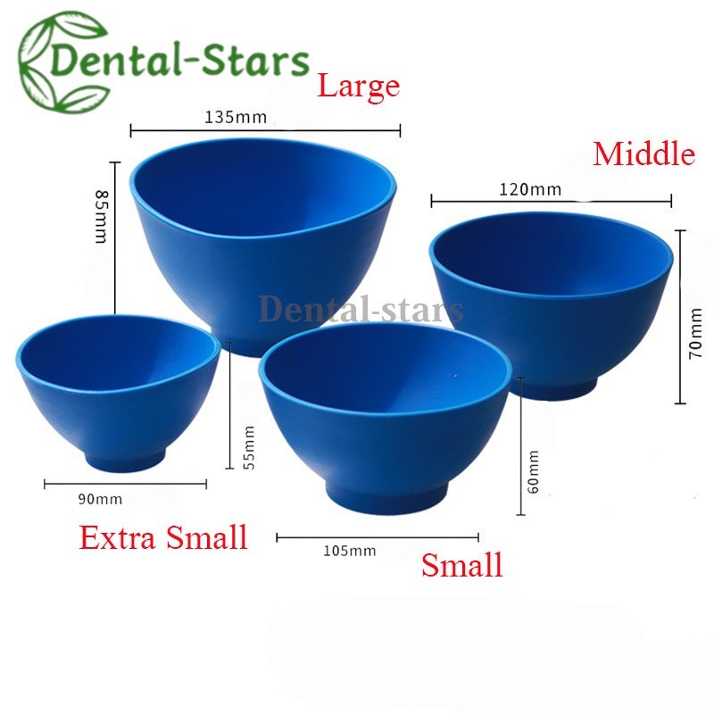 1Pc Dental Lab Flexible Silicone Rubber Impression Mixing Alginate Bowl L/M/S/XS