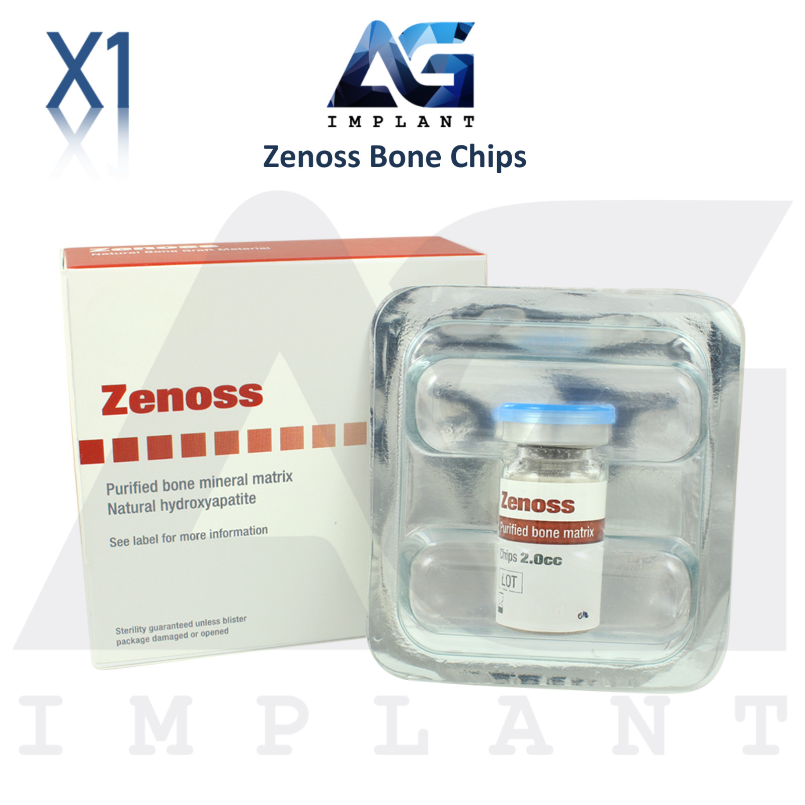 Dental Zenoss B0ne Filling Chips Sterile Glass Vial Resorbable Natural Material