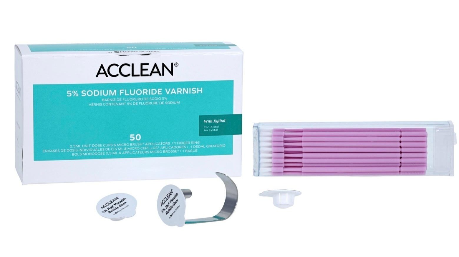 Acclean Fluoride Varnish Cups Unit Dose Bubblegum 50/Bx