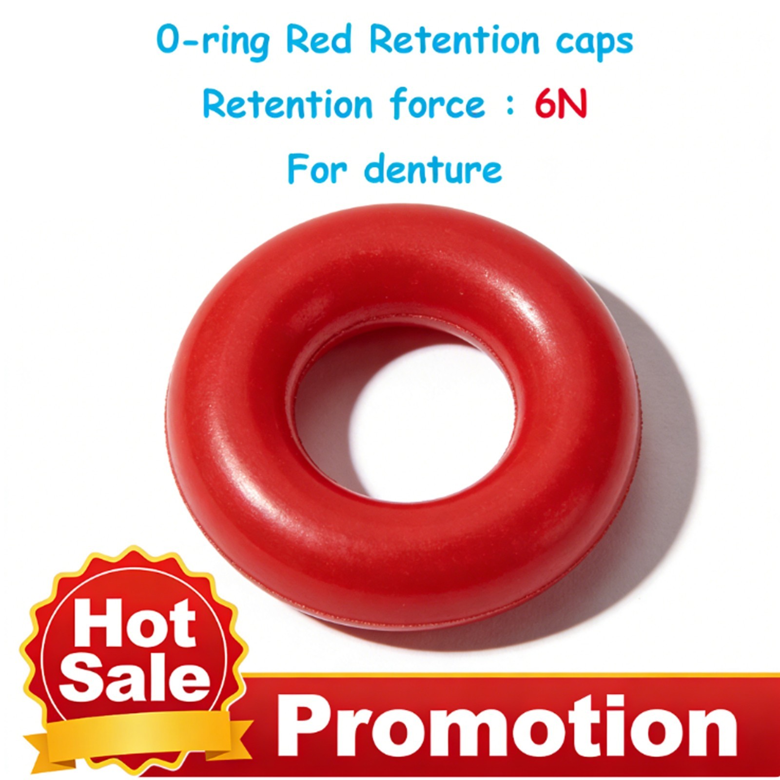 Dental O-Ring Retention Cap Ball Attachment Fit Hiossen Osstem Implant 4Pcs/Set
