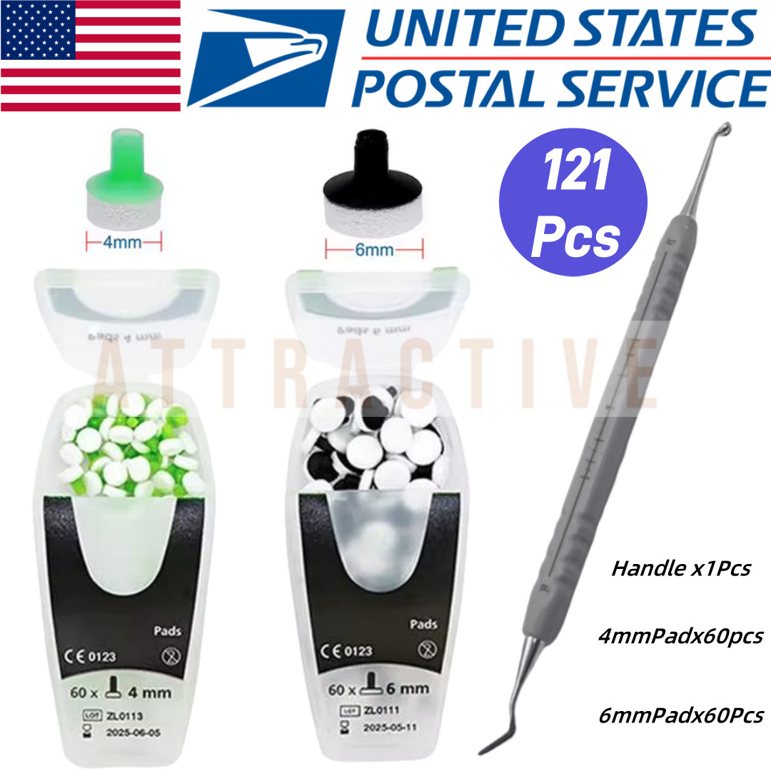 Dental OptraSculpt Foam Pads Handle Composite Resin Contouring Instrument 121Pcs
