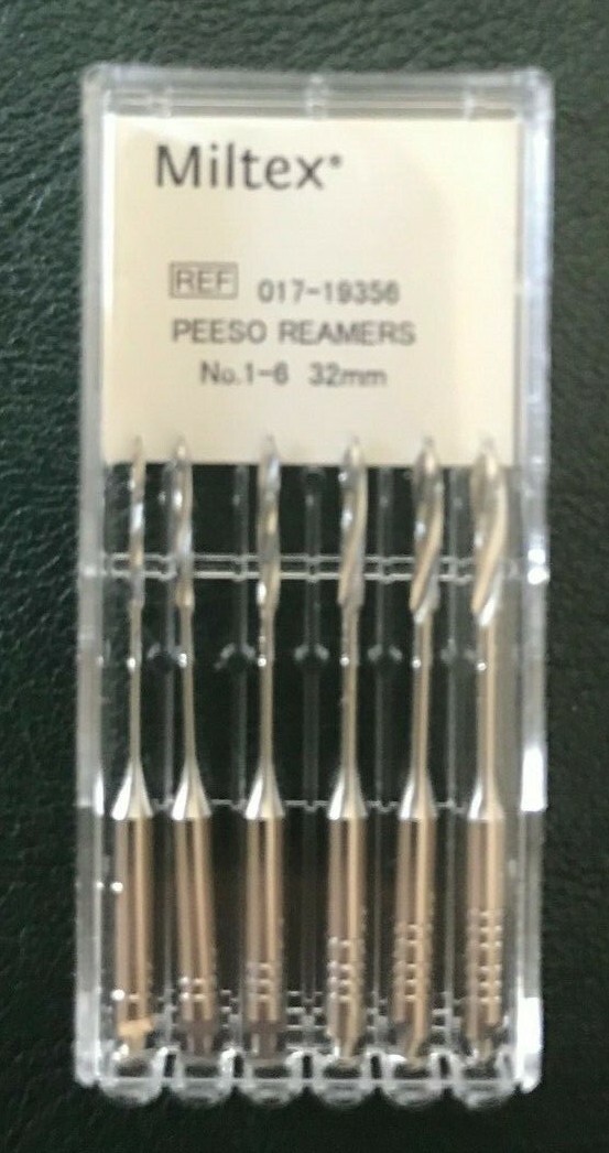 Miltex – Endodontic Peeso Reamers Drills – No. 1-6 assorted – 32mm Length