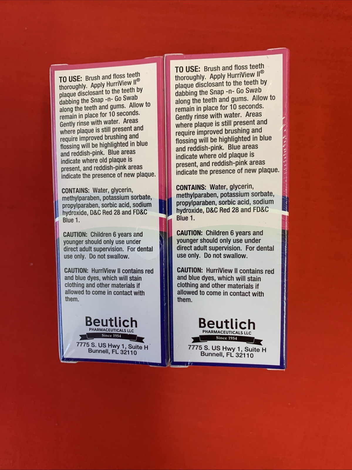 HurriView II Two Tone Plaque. 2 Individual Wrapped Snap N Go Swabs