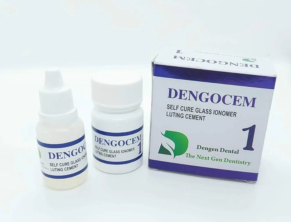 Dental DENGOCEM Self Cure GIC Type 1 Luting Cement Powder 15g Liquid 10ml Set