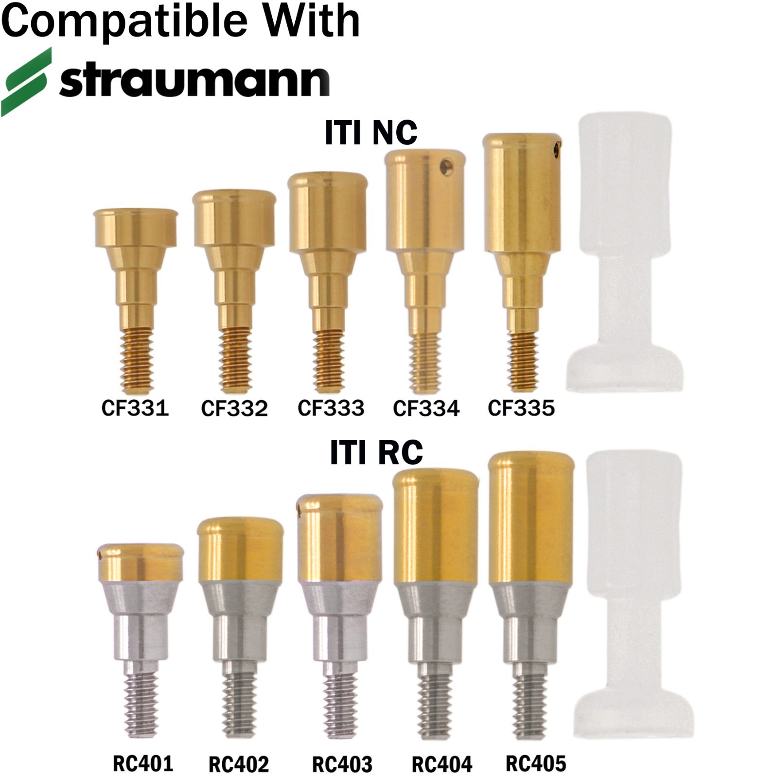 Fit Straumann ITI Dental Healing/Locator Abutment Transfer Open Close Tray NC/RC