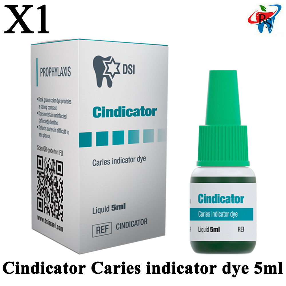 1pcs Dental Cindicator Caries Indicator Dye Green Color Dentine 5ml