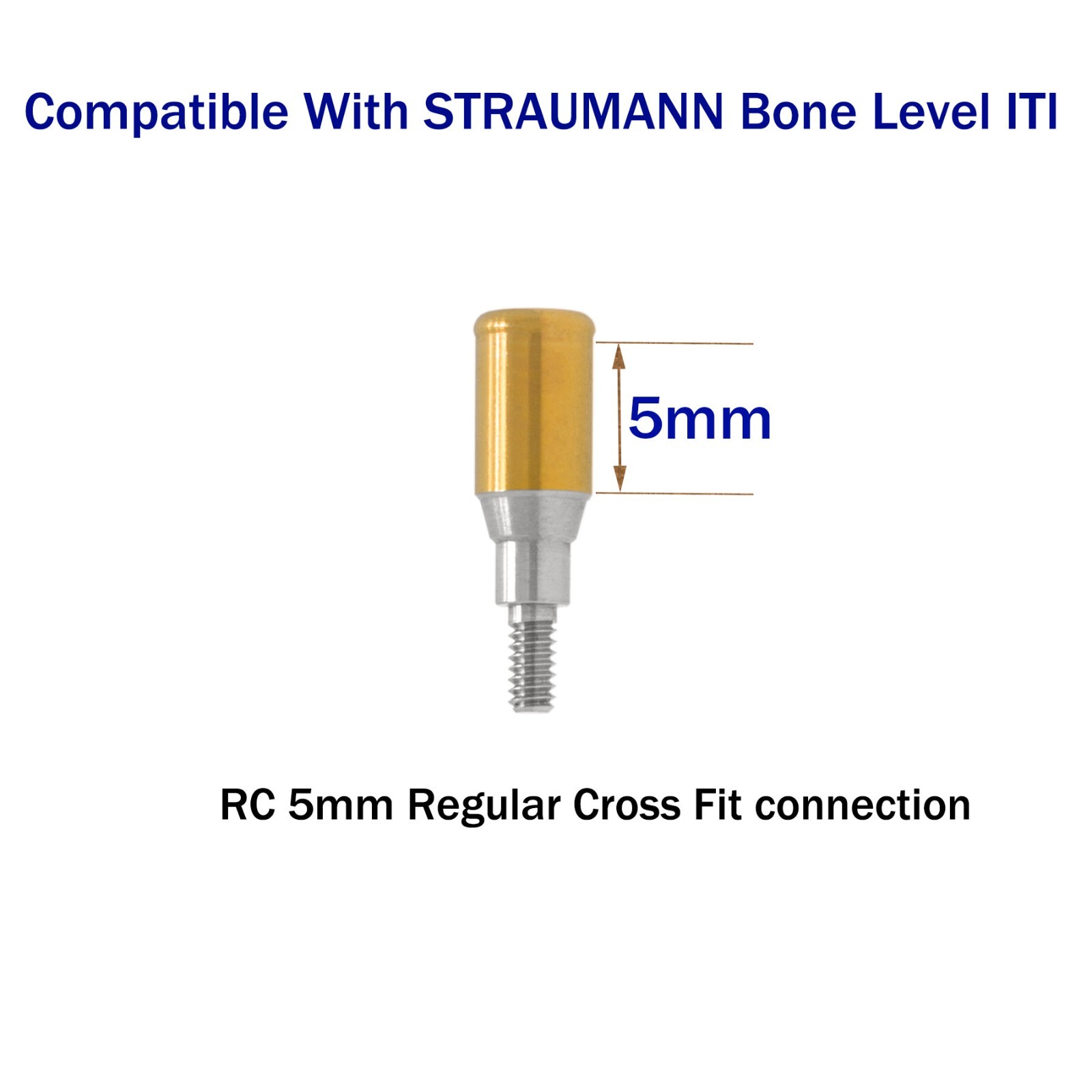 Dental Overdenture Abutment 5.0mm & Implant Retention Caps Tool fit Straumann RC