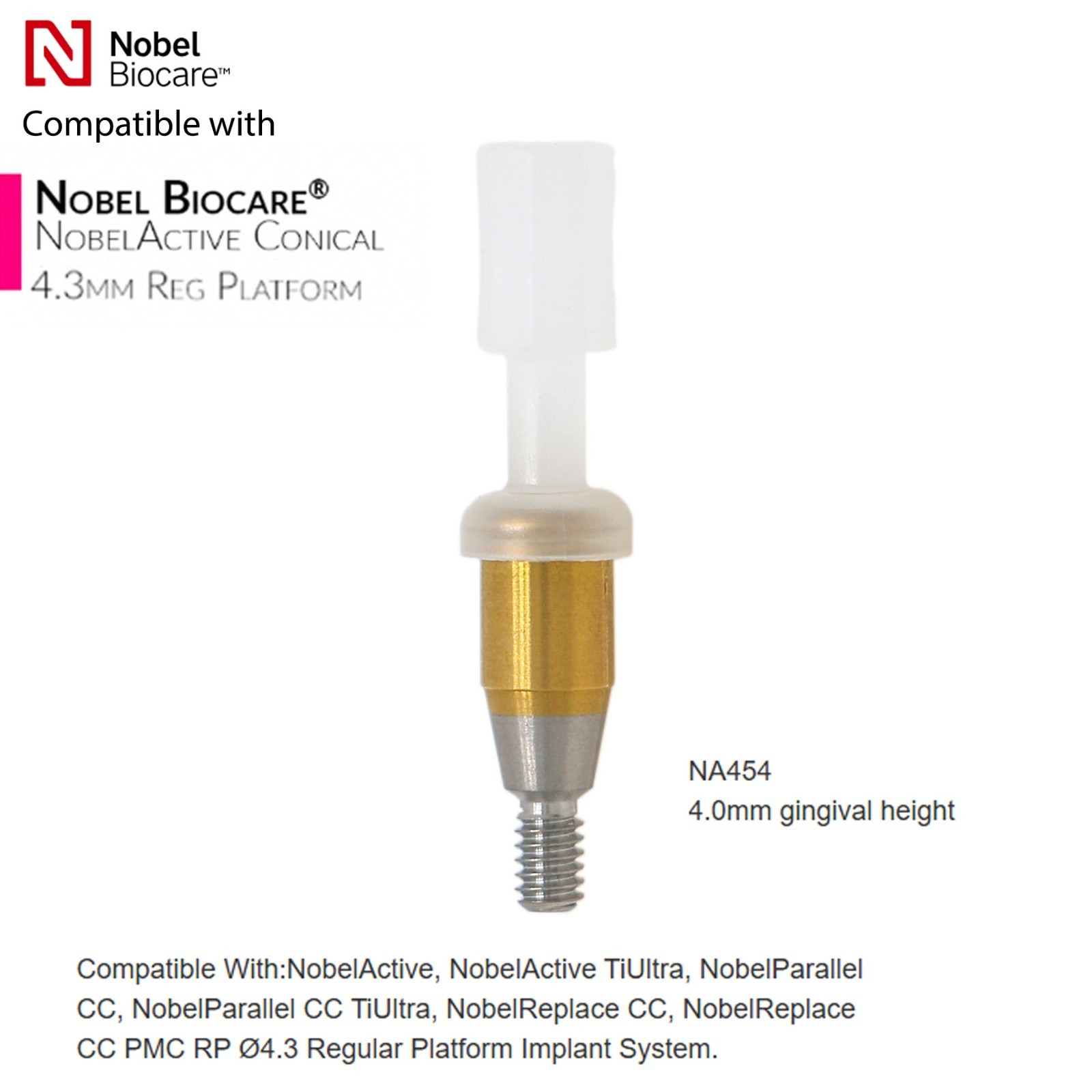Implant Locat0r Abutment NP/RP, Fit For Nobel Biocare Active ,AH=1/2/3/4/5.0mm