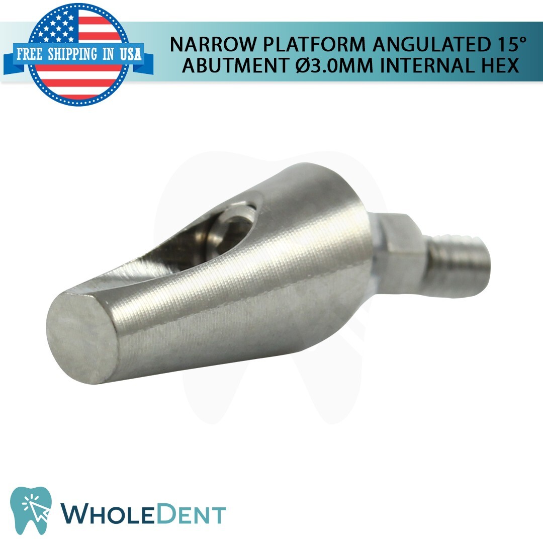 10x Narrow Angulated Aesthetic 15º Abutment Titanium Int Hex Dental Instrument