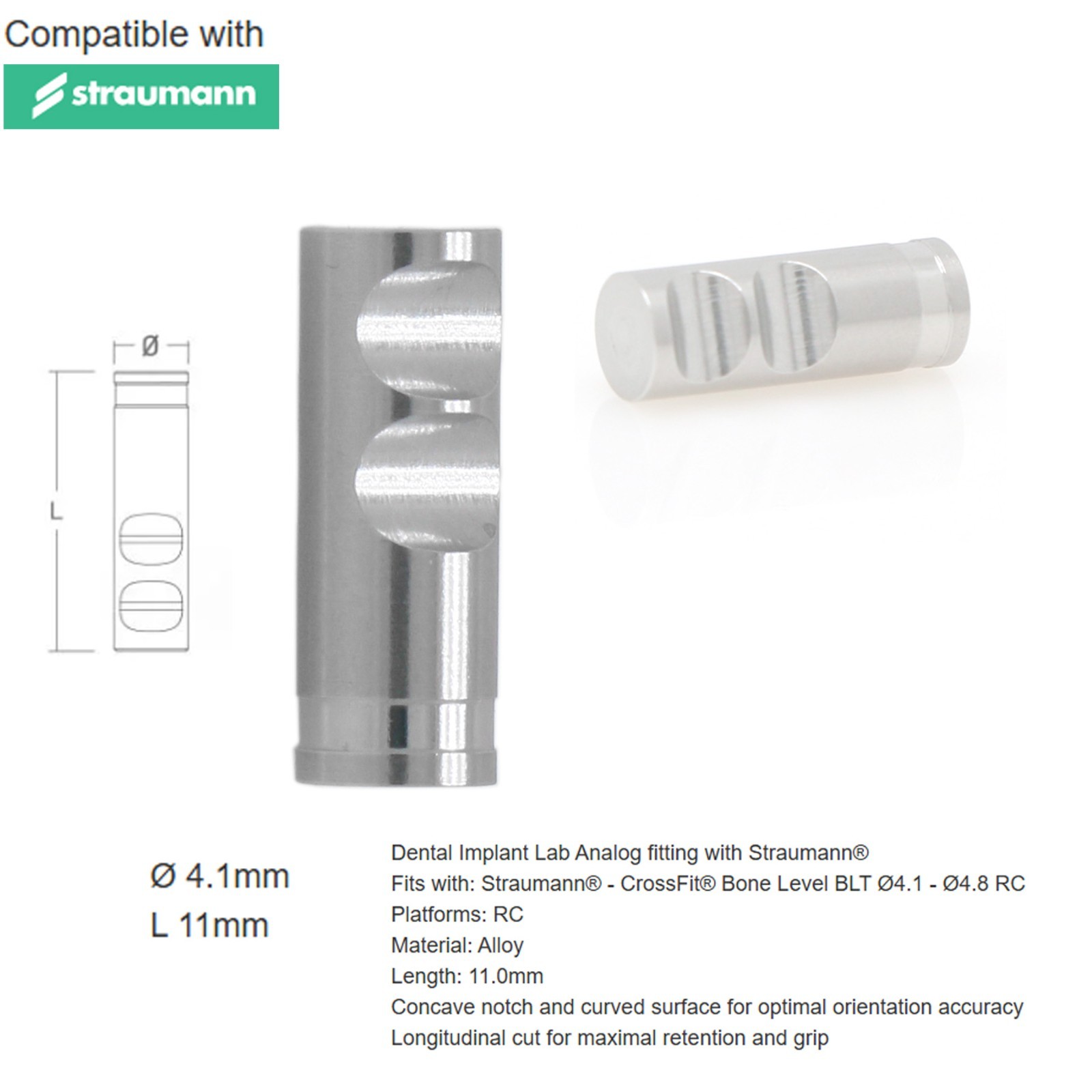 US Dental Lab Analog Compatible Straumann ITI B0ne Level RC/NC Implant platform
