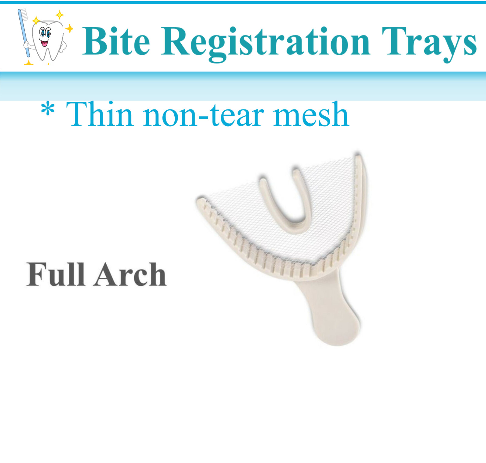 Dental Impression Bite Registration Trays Triple Mold Trays, All Sizes, 50/Box