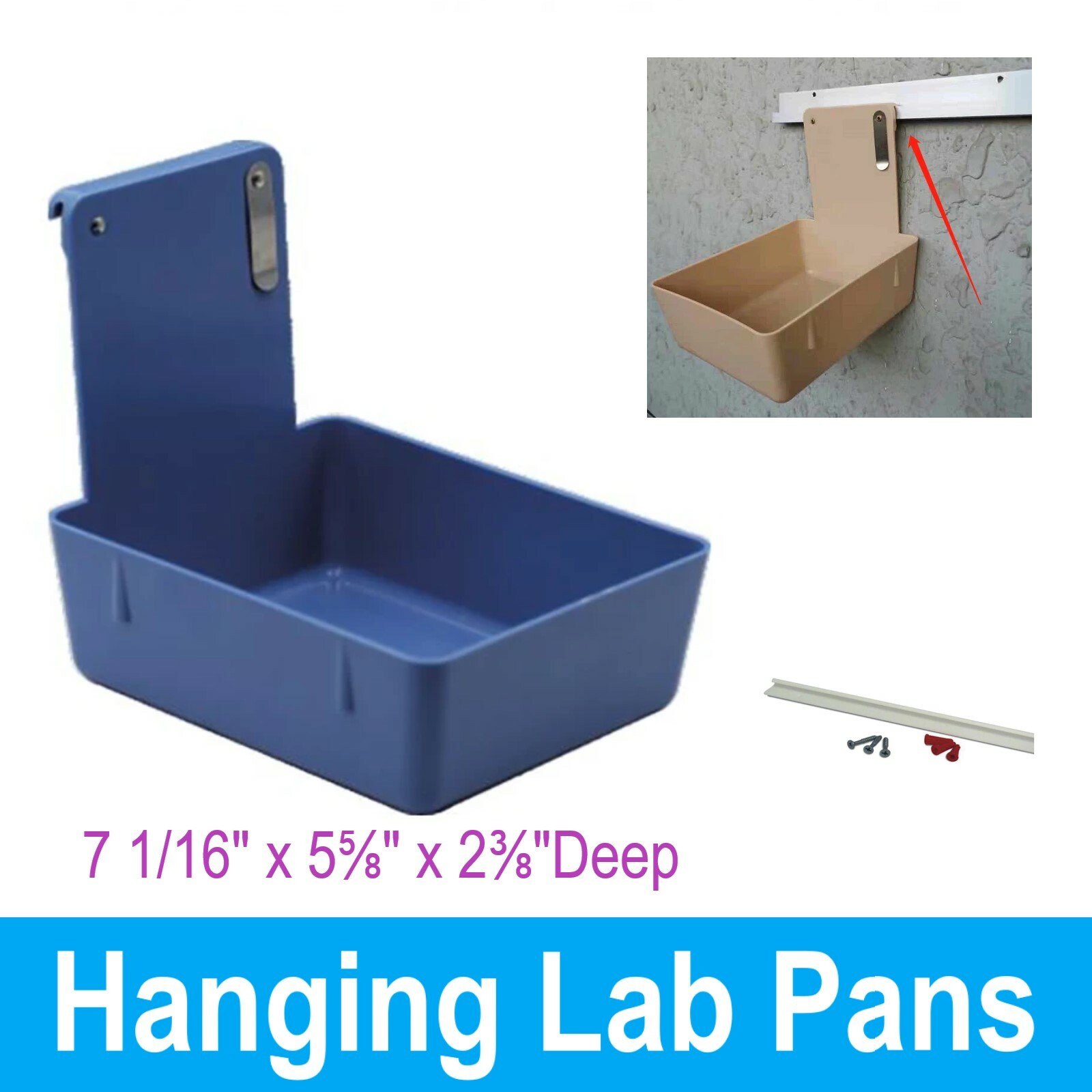 Dental Pro Lab Pan Ortho Laboratory Pan: Medium w/Clip Includes Hanging Strips