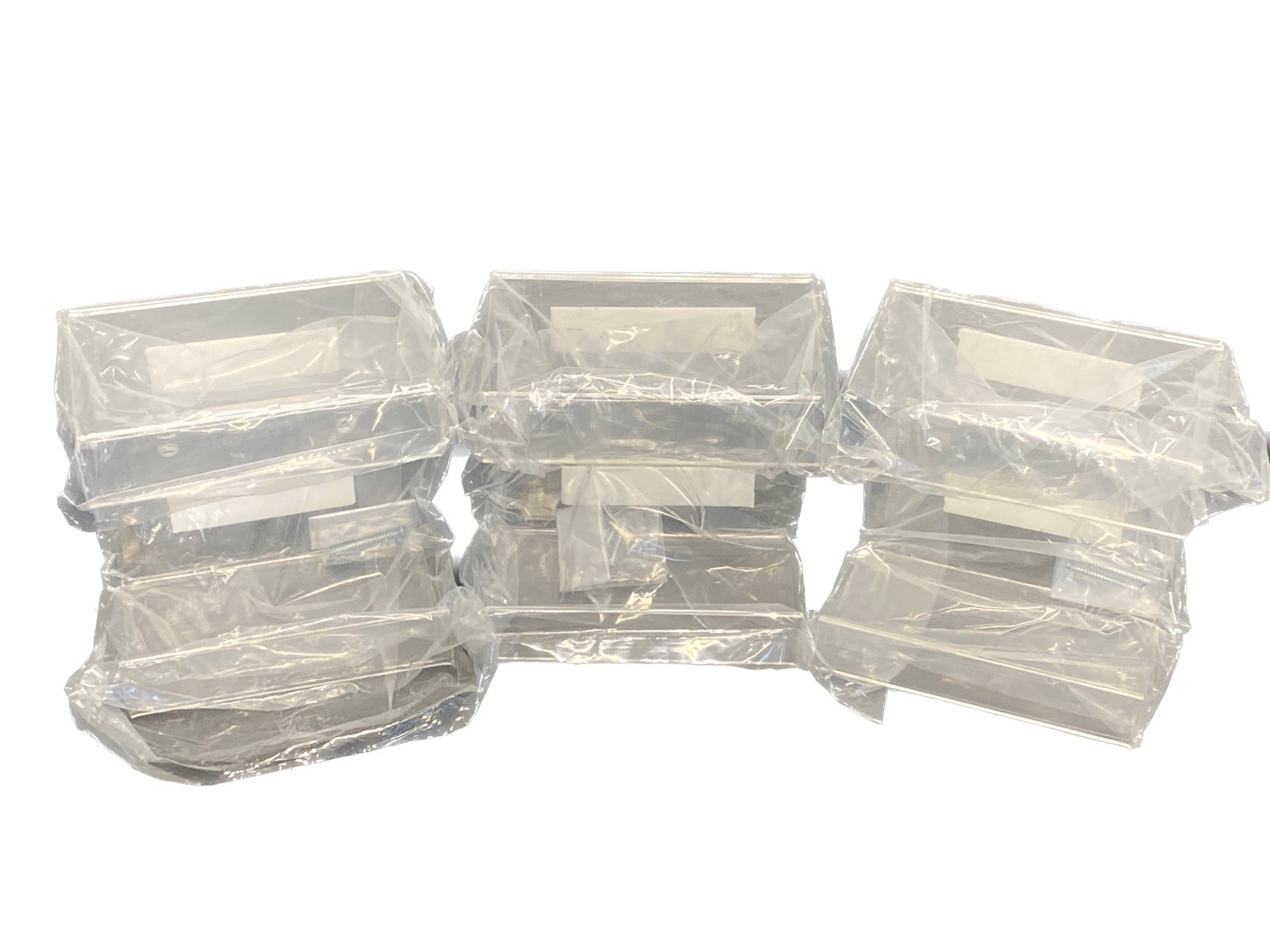 New (Lot of 3) Small Clear Acrylic Kimwipe Holders 4-5/8” L x 3-1/4” W x 5” H