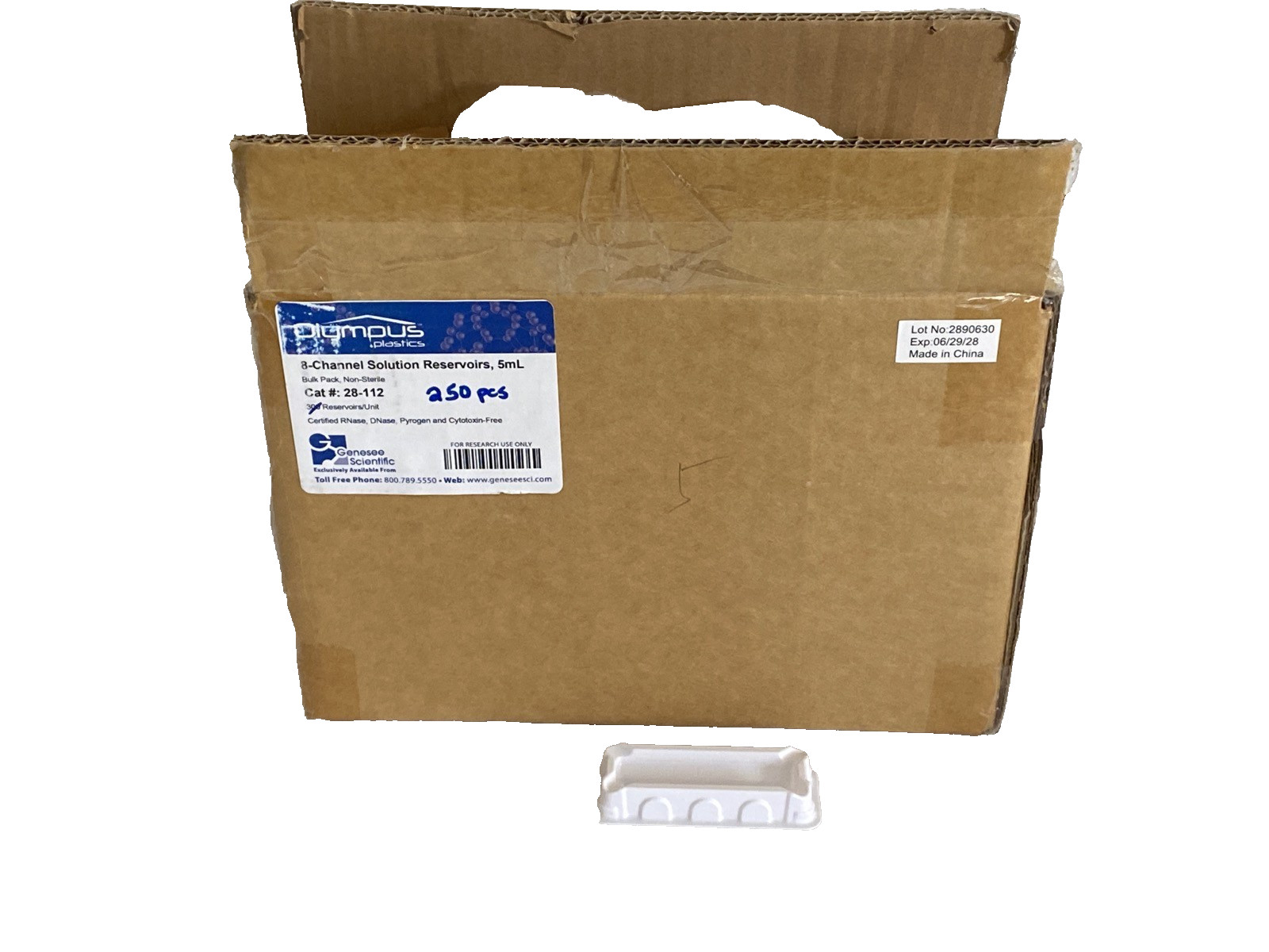 (250) OLYMPUS 8-Channel 5mL Solution Reservoirs Bulk Packed Non-Sterile 28-112
