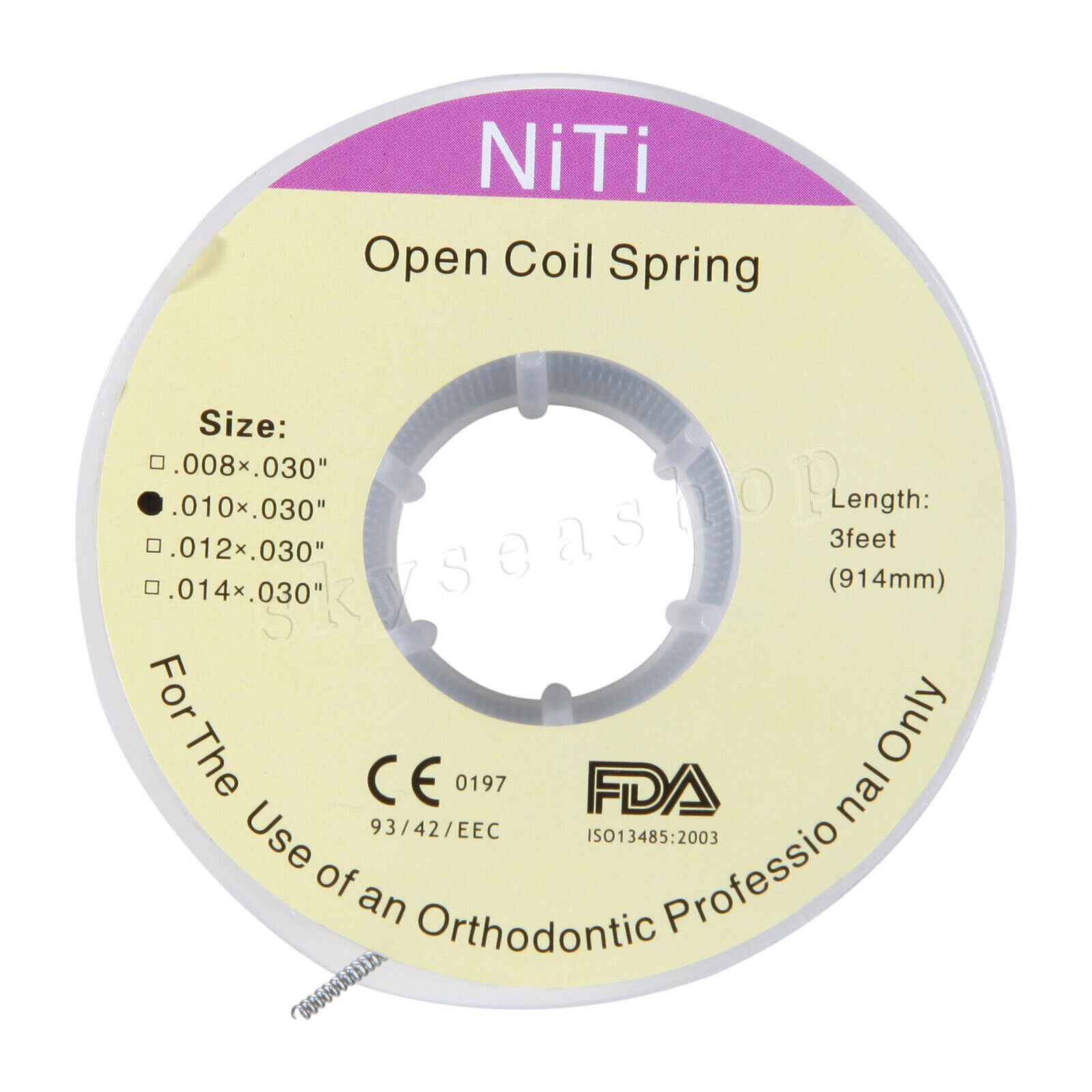 USA Dental Orthodontic Niti Open Coil Spring Spool Dia.010 *030 ” inch 914mm