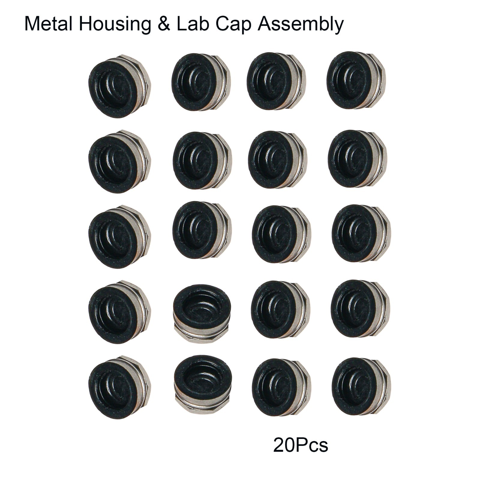 US Dental Fit Zest Locator Replace Metal Housing & Black Lab Cap Assembly 20pcs