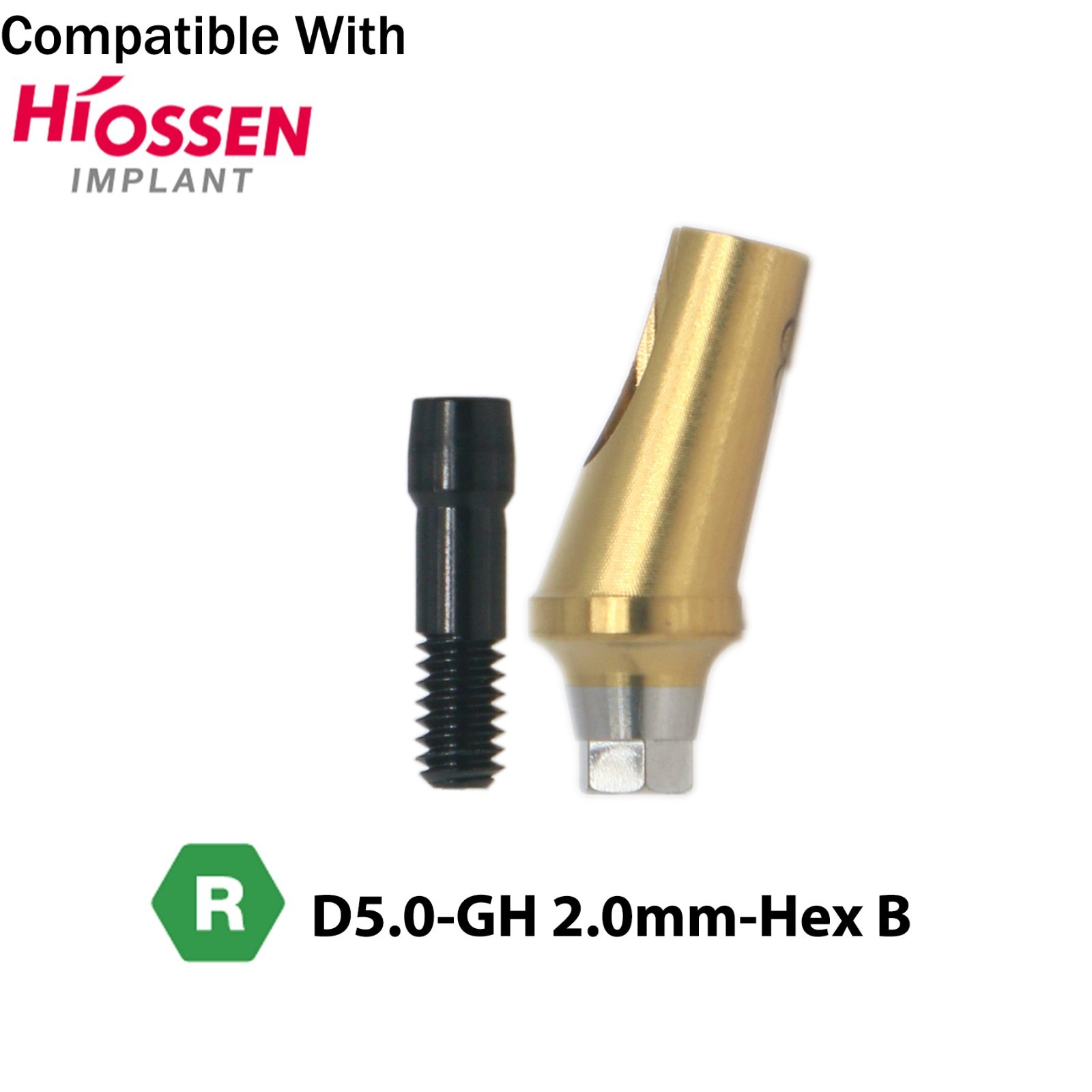 17° Angled Anatomic Abutment Regular Ø5.0mm For Hiossen Osstem Platform Implant