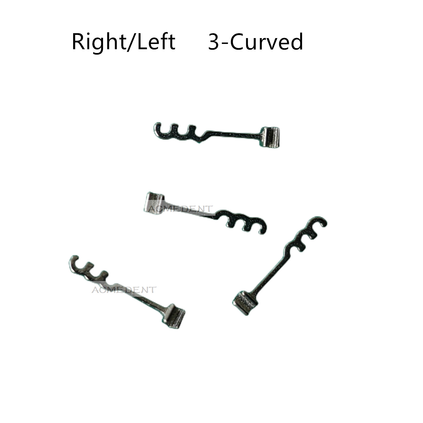 40Pcs Dental Crimpable Hooks Extra Long Multi Function 3-Curved R/L Orthodontic