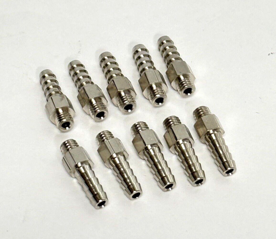 20-Pk 10-32 x 1/8″ Hose Barb Stainless Steel