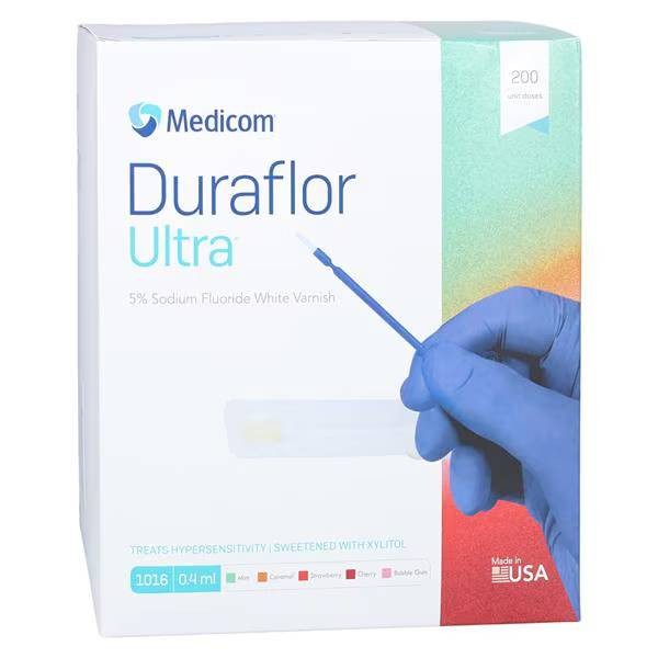 Medicom 1016-ST200 Duraflor Ultra Sodium Fluoride Varnish Strawberry 200/Pk