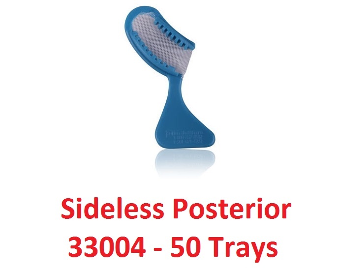 50 Sideless Posterior Bite Registration Impression Trays Sultan 3-Way Tray