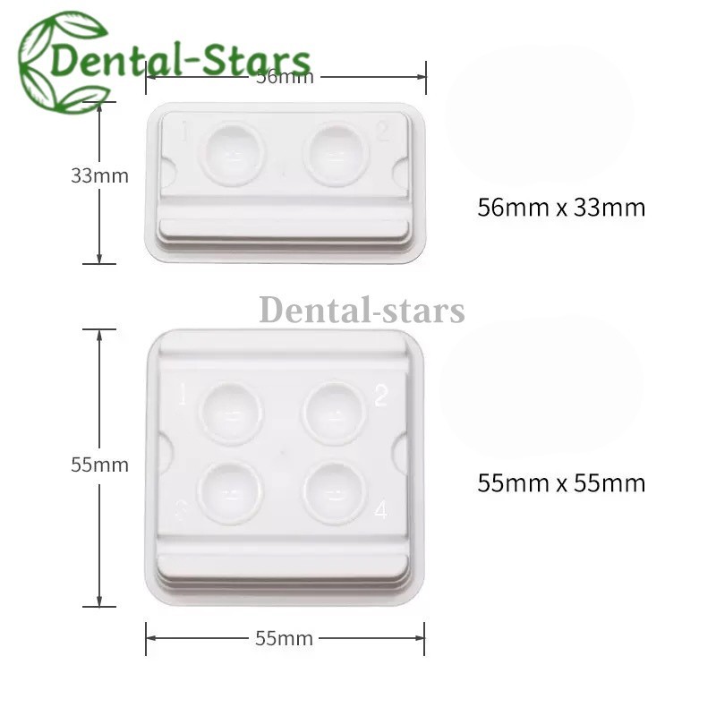 100/1000Pcs Dental Disposable Mixing Wells Bonding Composite Adhesive 2/4 Wells