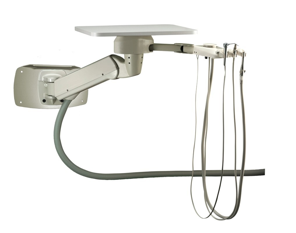 Beaverstate Wall mounted assistant’s side only with pneumatic brake flex arm