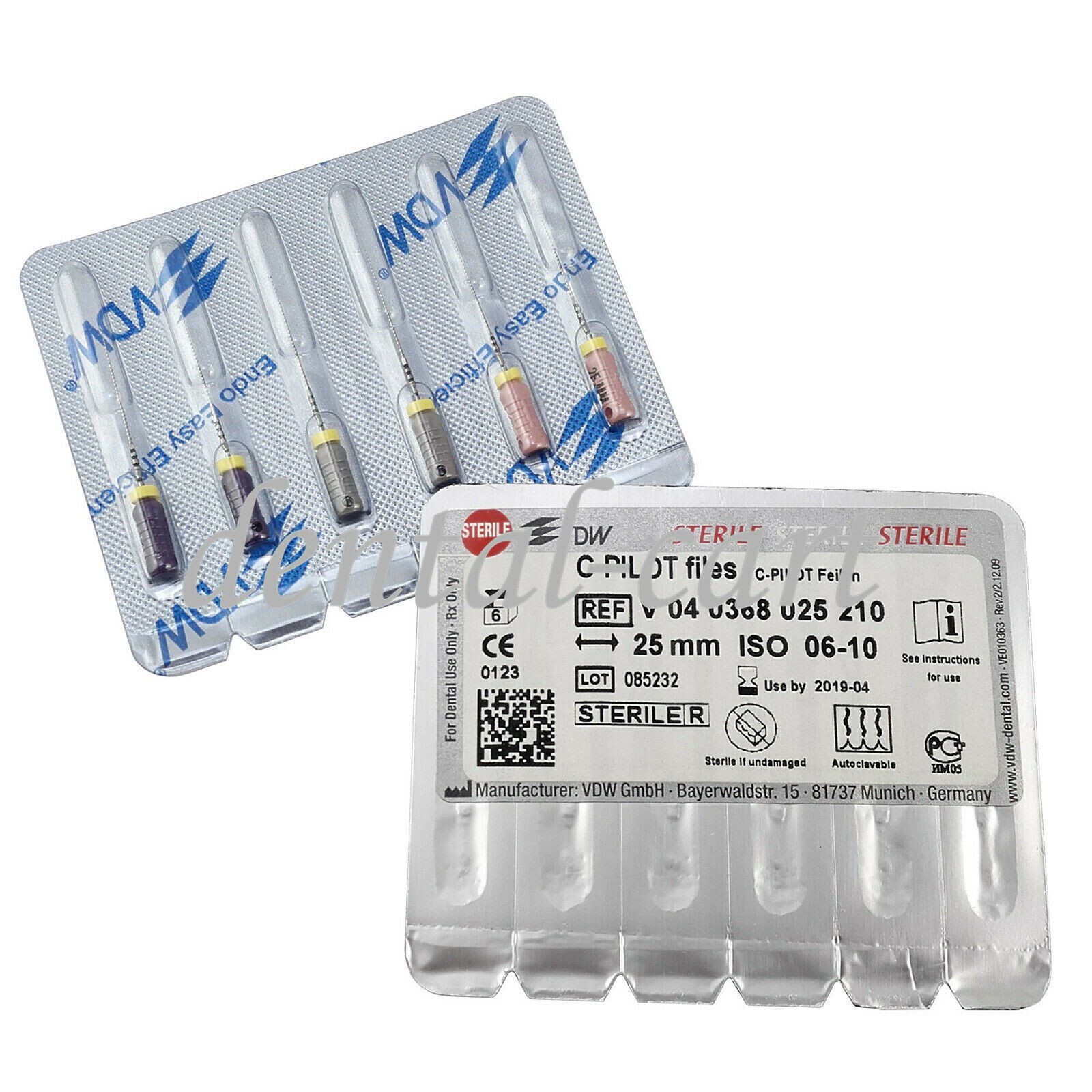 Dentsply VDW C-PILOT Files For Endo Root Canal 25mm 06-10#
