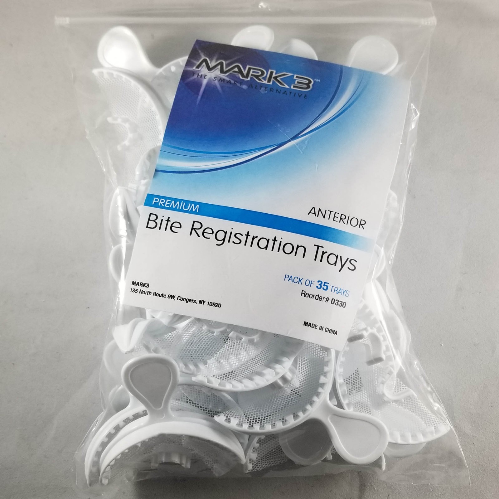 MARK3 Premium Bite Registration Trays Anterior Disposable 35 Trays/Pack –