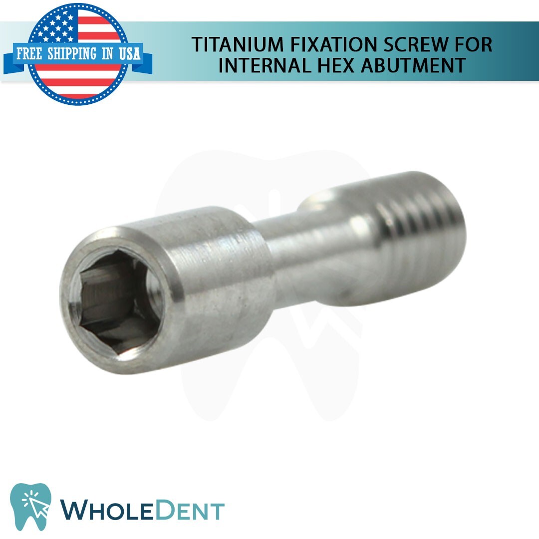 X50 Dental Titanium Fixation Screw For Abutment Int Hex 2.42mm Connection