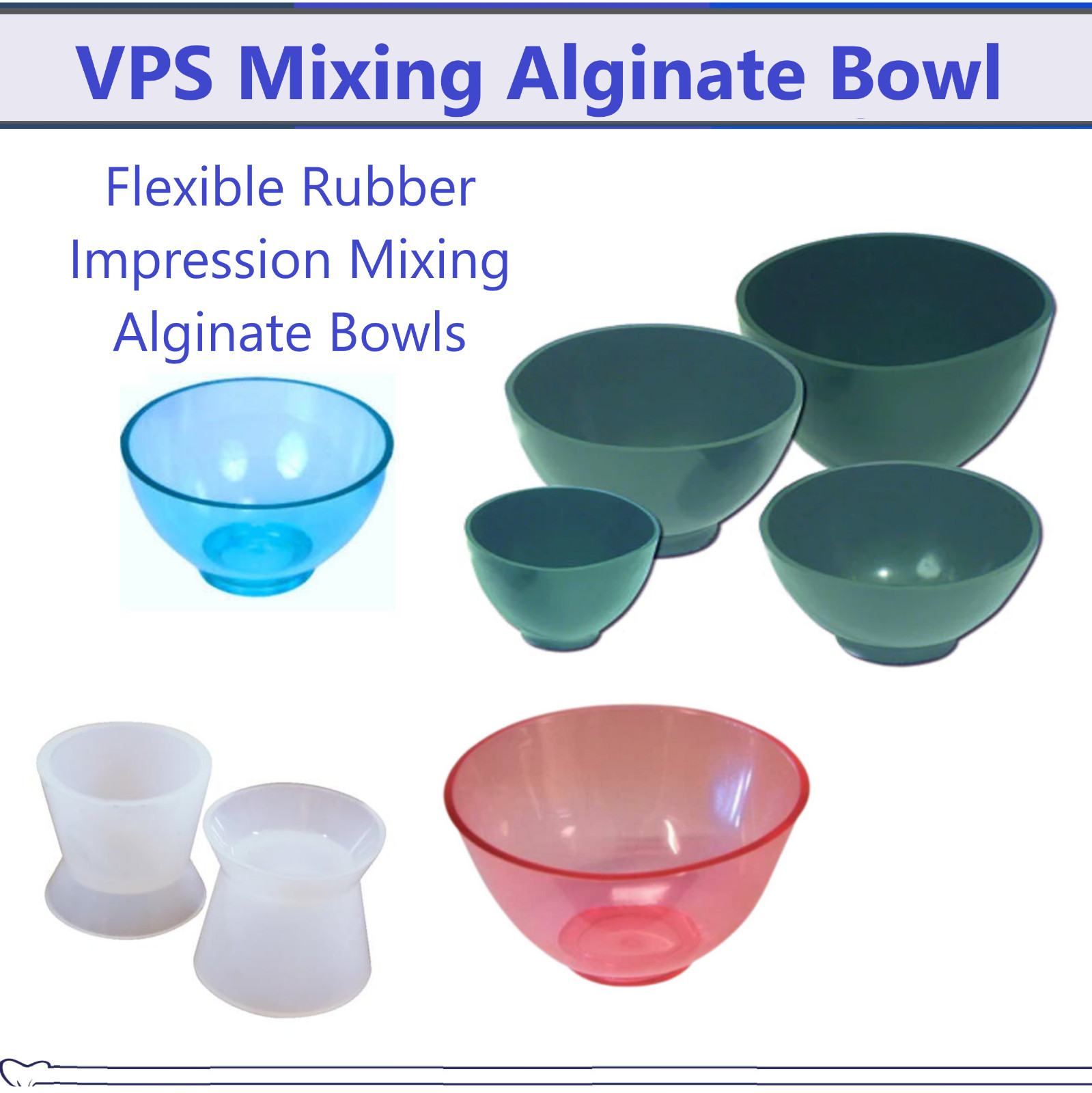 Dental Impression Material Mixing Bowls Flexible Mixing Bowl 300 cc or 600cc