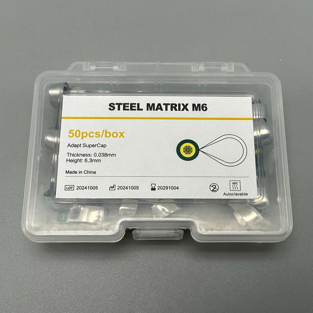 Dental Adapt SuperCap Steel Matrix M6 Matrices 50Pcs/Box Thickness 0.038 mm
