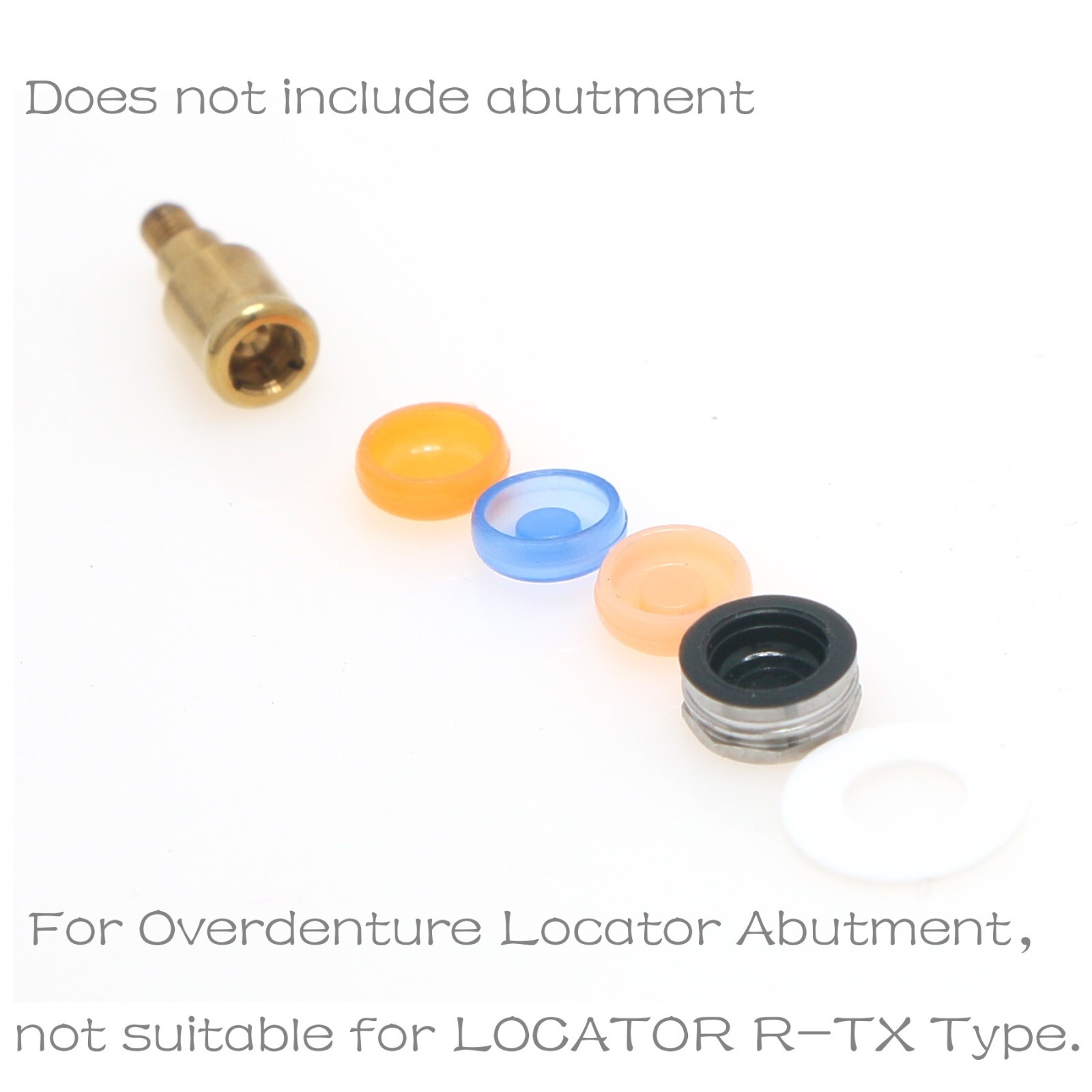 US Dental Attachment System Locator Abutment Retention Caps Replace Inserts Set