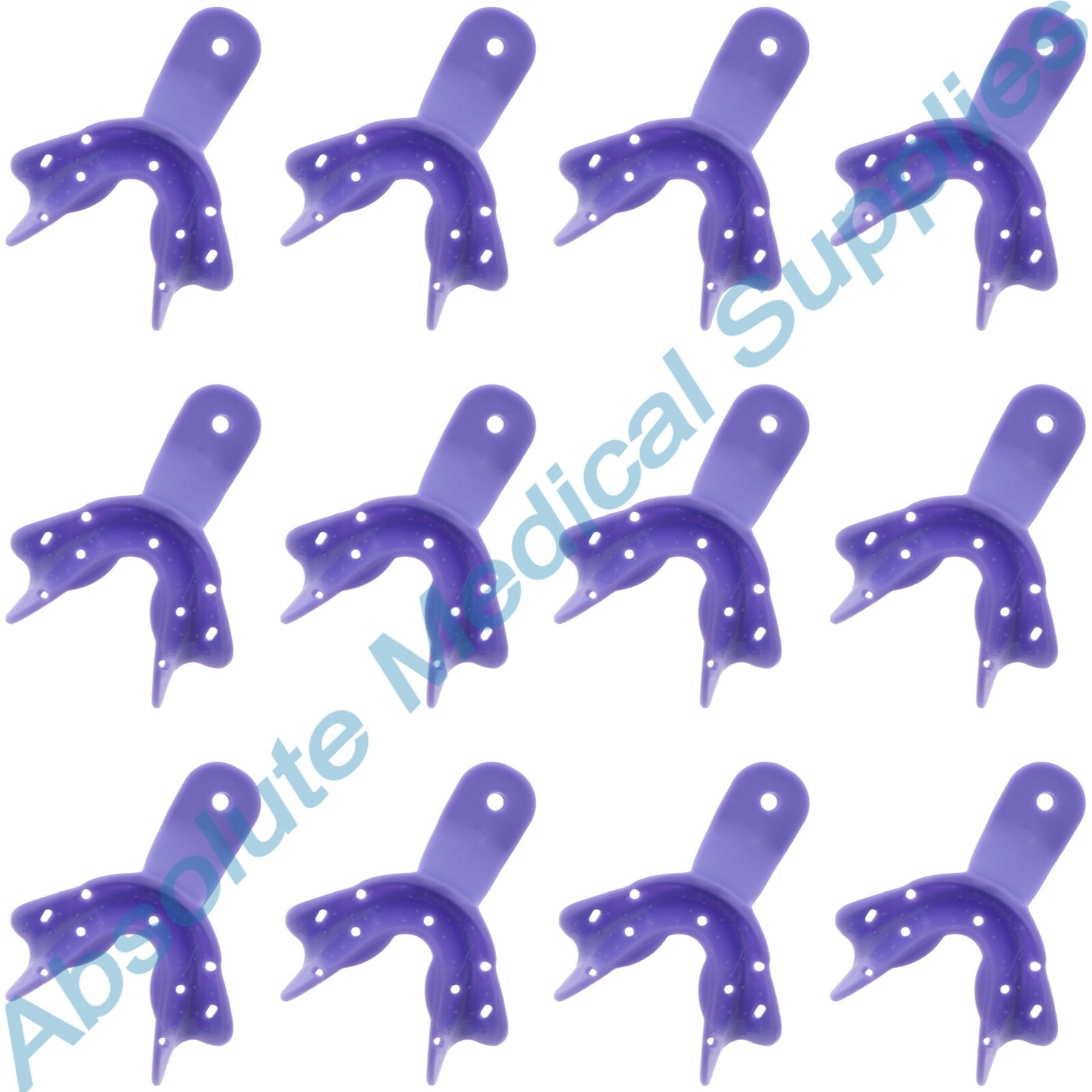 *12-Pieces* Keystone Bosworth Edentulous #2 Disposable Impression Trays 0921599