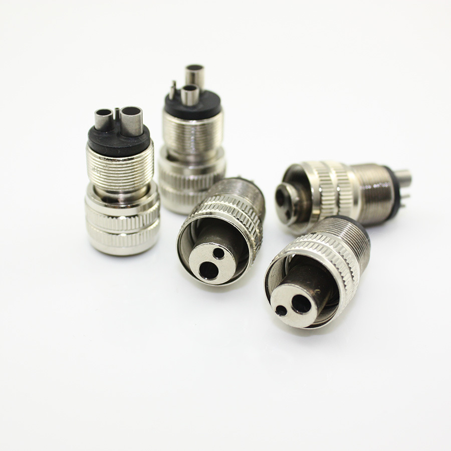 5 PCS Dental Turbine Adapter Holes Changer for High Speed Handpiece 2 to 4 Hole