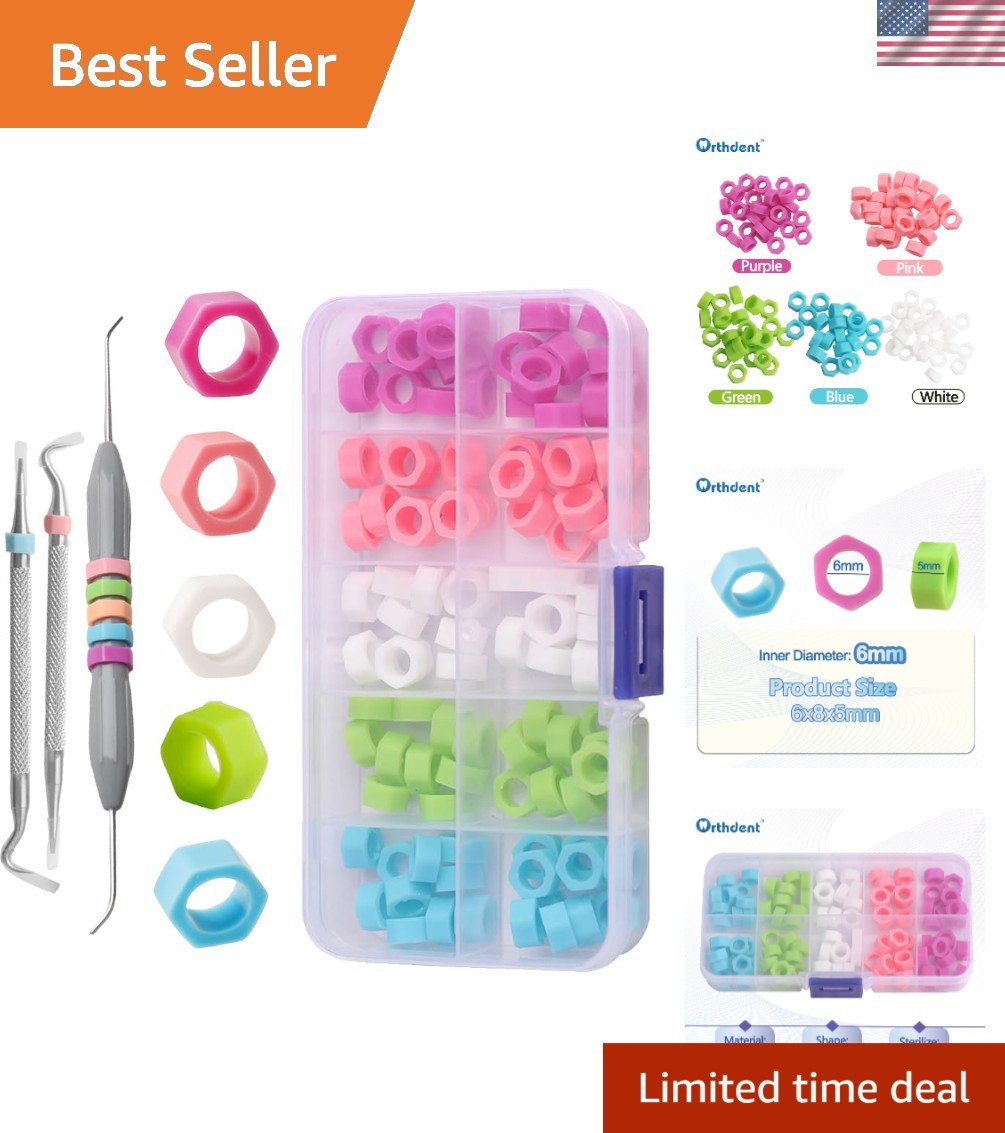 Orthodontic 100 Pcs Silicone Rings, Large 6mm – Perfect for Tool Identification