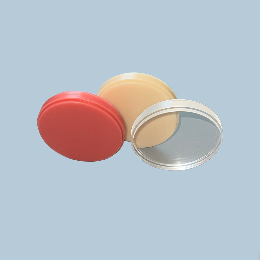 5pcs CAD/CAM Materials Monolayer Dental PMMA Disc Pink PMMA Disk for Dental Lab