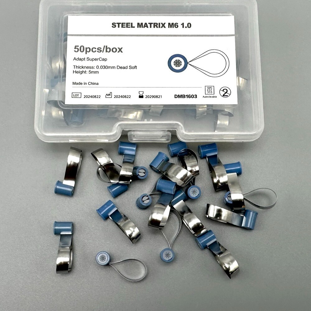 Dental Adapt SuperCap Steel Matrix M6 Matrices 50Pcs/Box Thickness 0.038 mm