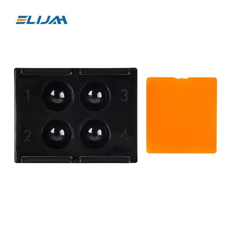 4 Holes Dental Veneer Storage Box Teeth Patch Shading Light Storage 5 pack/5 box