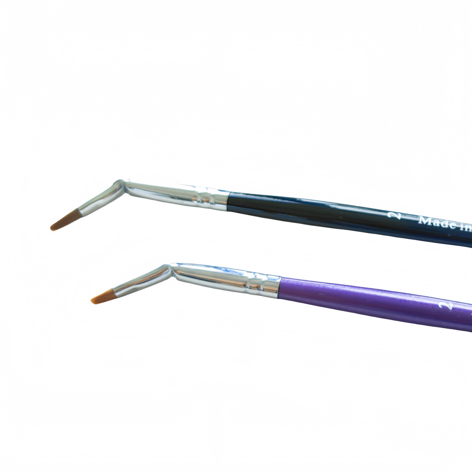 4Pcs Dental Nylon Brush Pen Laboratory Synthetic Brushes Curved Head Technicians