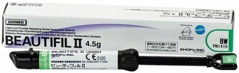 BW SHADE Shofu BEAUTIFIL 2 Fluoride Releasing Dental Restorative Composite 4.5gm