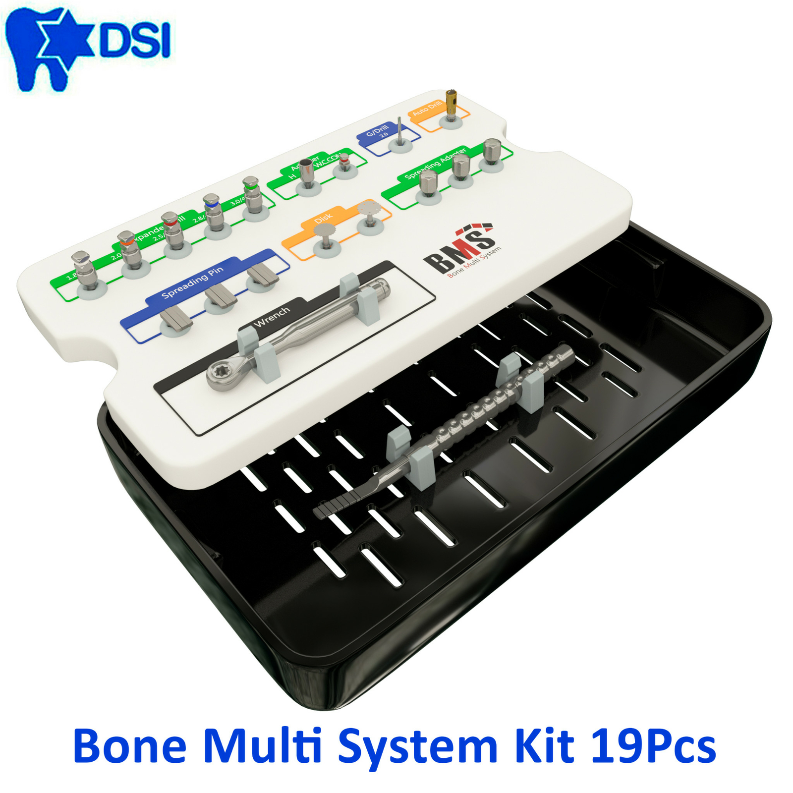 DSI Dental Implant Surgical Bone Spreading Drill Chisel Kit Narrow Ridge Split