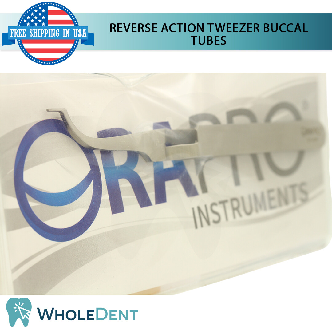 0rthodontic Dental Tweezers For Buccal Tubes Reverse Action Self Holding Tool