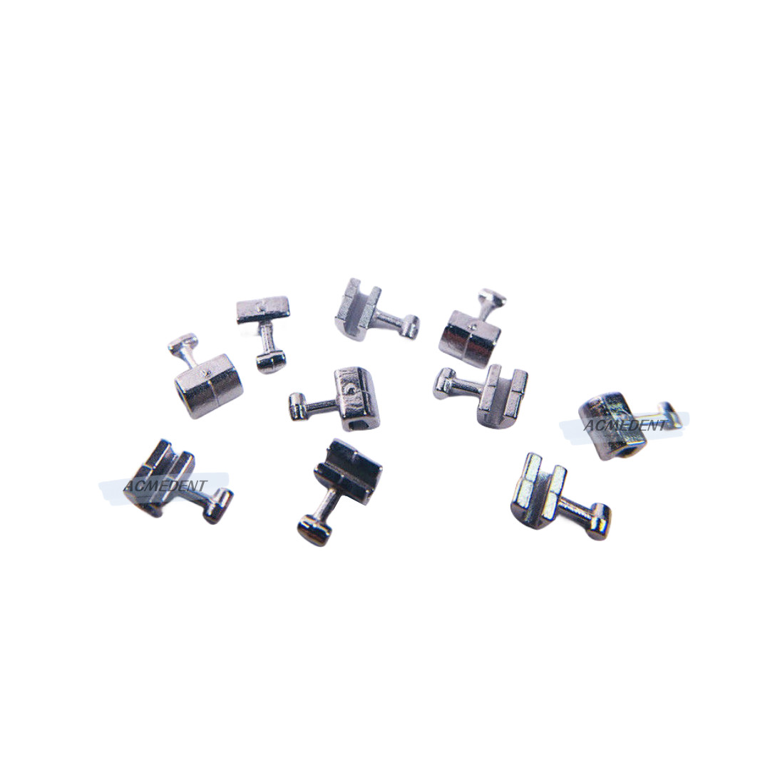 100Pcs Crimpable Hooks Short Rectangular Hole Wire Dental Orthodotnic Archwires