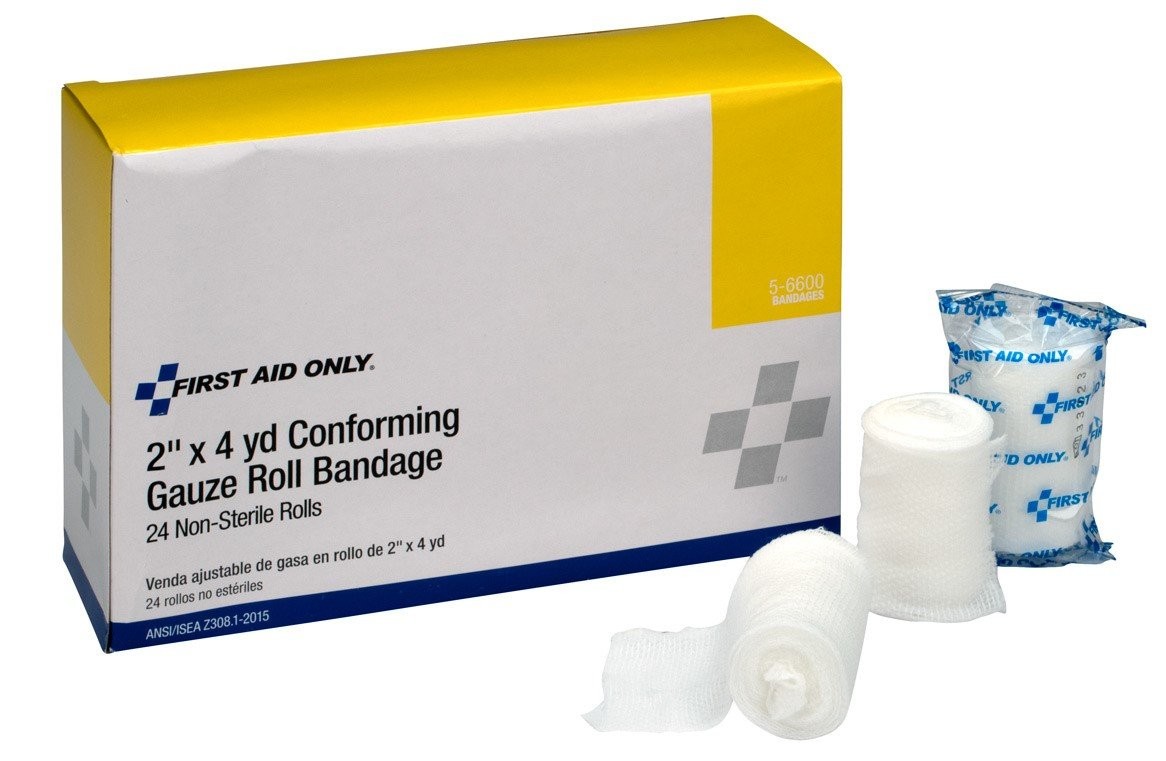 First Aid Only 5-6600 Stretch Gauze Bandage, 4-Yard Stretched Length 1 Boxes