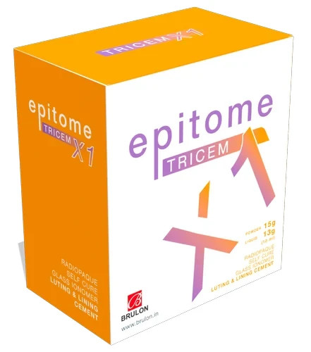 Dental Epitome TRICEM 1 Radiopaque Self Cure GIC Luting & Lining Cement