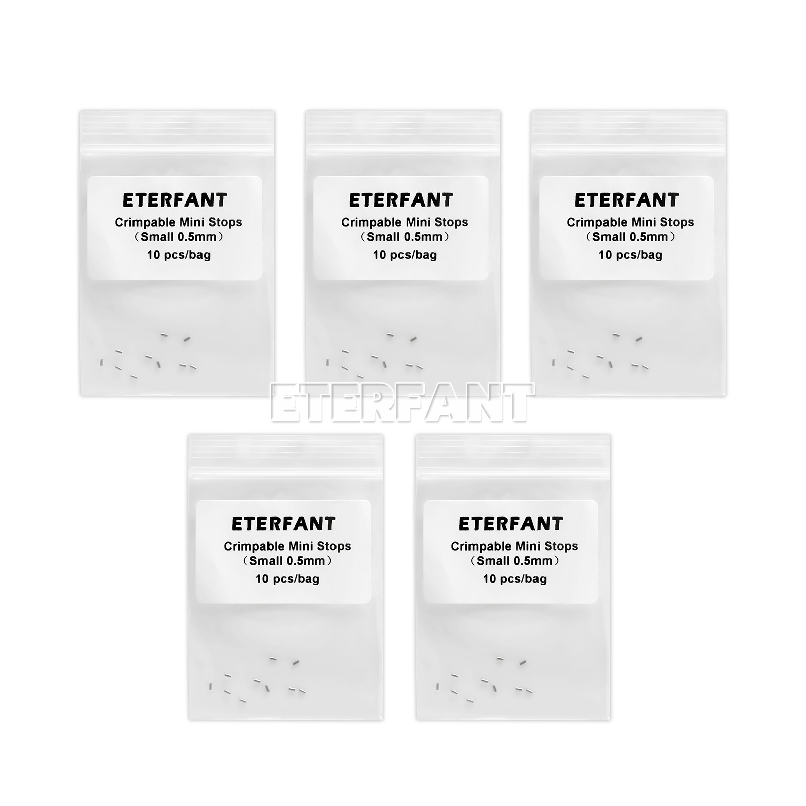 ETERFANT Dental Ortho Crimpable Mini Stops 0.5mm Crimpable Hooks Round Wires