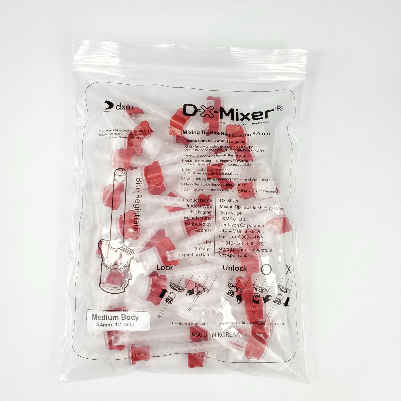 Mixing tip Medium Body 5.4mm Dental HP Mixing Tips DX-Mixer ®48pcs